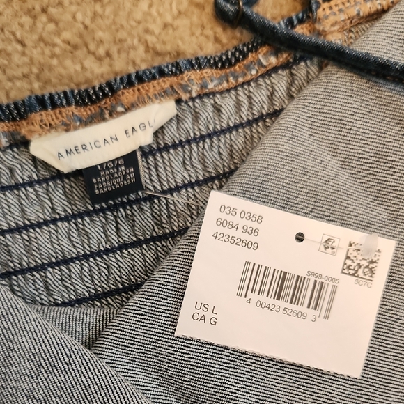 NWT - American Eagle Outfitters Dark Denim Tank Top - L - Picture 3 of 3